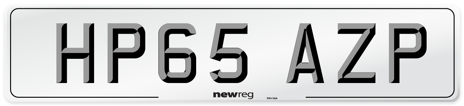 HP65 AZP Number Plate from New Reg